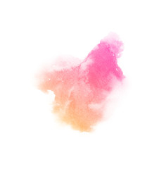 spectrum watercolor splash background isolated on white, for text,tag, logo, design. color like  magenta, pink, orange, yellow, peach