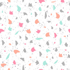 Vector seamless pattern with monstera palm leaves. Trendy summer tropical design.