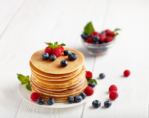 American blueberry pancakes