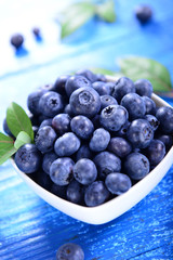 Freshly picked blueberries