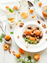 Apricot gelato dessert