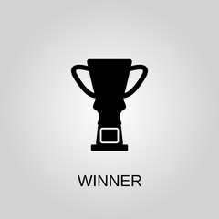 Winner icon. Winner symbol. Flat design. Stock - Vector illustration