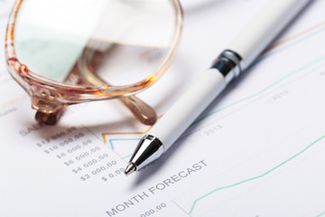 business chart showing financial success