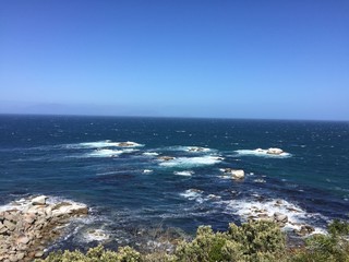 The shore on the way to the Cape of Good Hope in South Africa