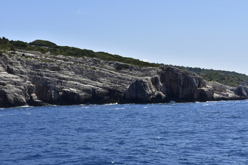 Fototapeta na wymiar Korfu natur landscape water stone