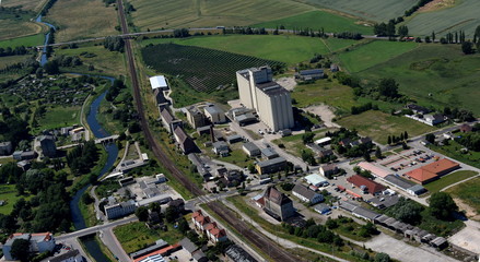 Pasewalk, Getreidewirtschft mit Hochsilo