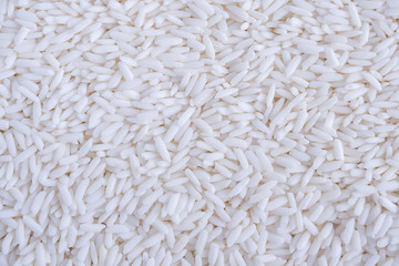 Thailand white glutinous sticky rice texture background