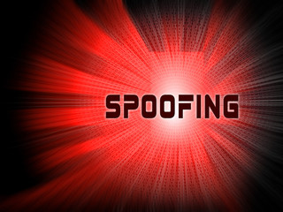 Spoofing Attack Cyber Crime Hoax 2d Illustration