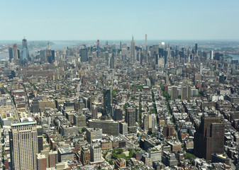 Fototapeta premium New York cityscape. Top view on New York City.