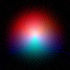  abstract colored star on a black background