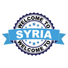 Fototapeta premium Welcome to Swaziland blue black rubber stamp illustration vector on white background