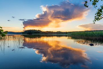 Fototapeta na wymiar Midsummer midnight in Southern Finland