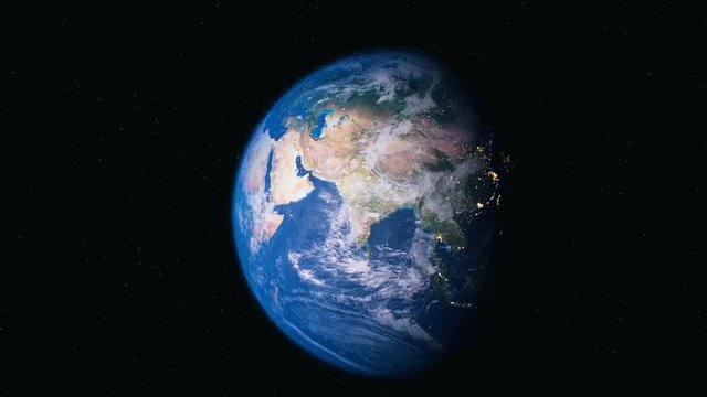 Fifa 18 CroatiaFIFA 2018 World Cup. Animation planet earth is transformed into a soccer ball team Croatia. Close up soccer ball. Football Background