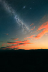 Via Lattea al tramonto