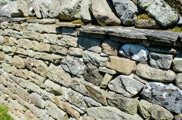 Detail of a traditional dry stone wall