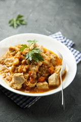 Chicken and vegetables stew