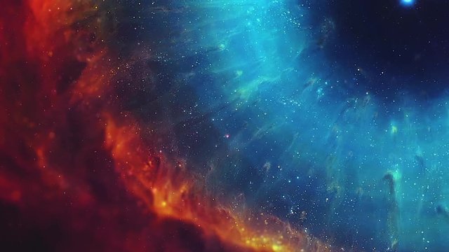 Colorful dynamic nebula Fly through stars in Helix Nebula Space background