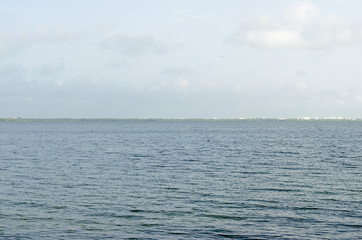 Landscape of water lagoon in Mexico