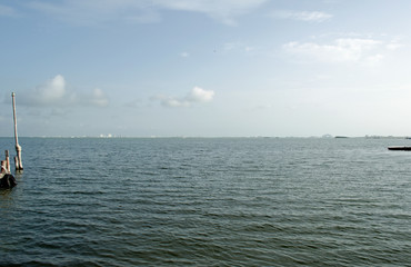 Landscape of water lagoon in Mexico