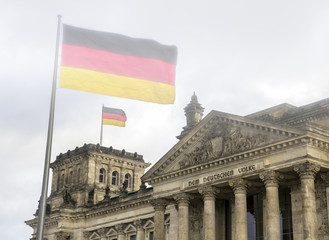Naklejka premium German parliament (Reichstag) building in Berlin, Germany