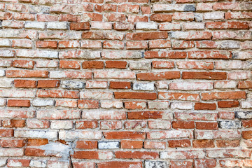 Weathered brick wall