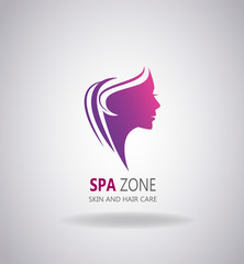 Girls portrait with long hair