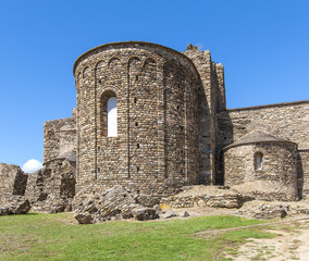 the medieval fortress in Roses, Catalonia, northern Spain