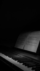 Dusty piano with music notes © Кирилл Галецкий