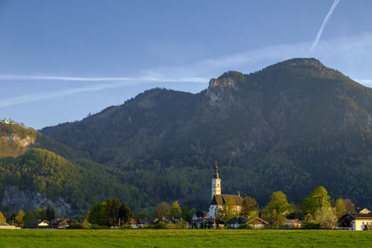 Germany, Bavaria, Upper Bavaria, Flintsbach am Inn, Petersberg, Inn Valley