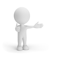 3d person with a thumb up