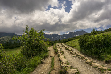 Mountain trail in the Tatra Mountains. Poland.