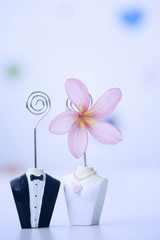 bride and groom  figurine Card Holder 