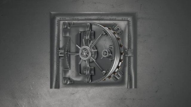 Bank Vault And Opening Safe with alpha chanel