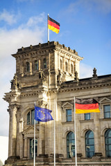 German parliament (Reichstag - Bundestag) building in Berlin city 