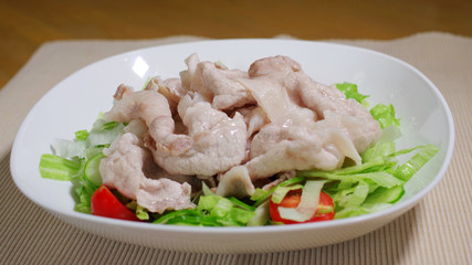 薄切り豚ロース肉の冷シャブ