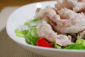 薄切り豚ロース肉の冷シャブ