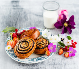 freshly baked cinnamon rolls