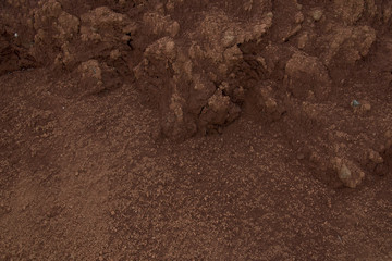 Red soil detail as texture or background