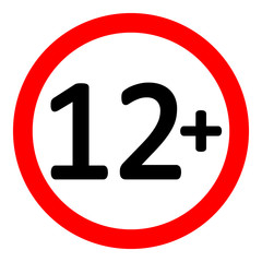 12 age restriction sign.