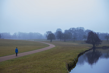 Misty morning in British Countryside