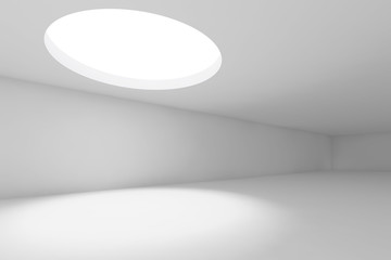 Abstract white empty interior background 3d