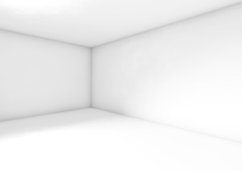 Abstract white empty interior background, 3d