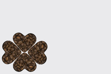coffee beans on white background