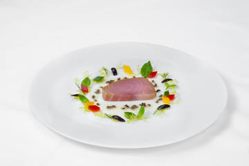 Juicy steak from tuna.