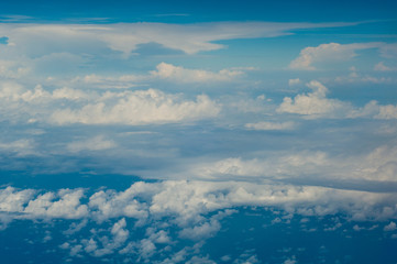 Fototapeta na wymiar view from the window of the plane to the island of Mauritius