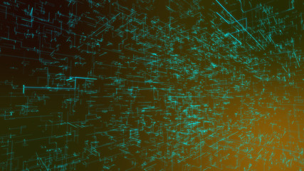 Grid of whirling and sparkling matrix stripes