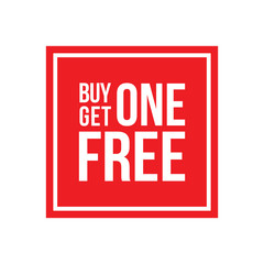 Buy One Get One Free Sign Square