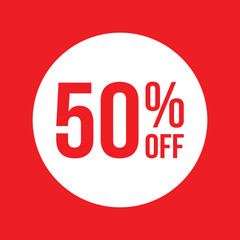 50% Off Sticker