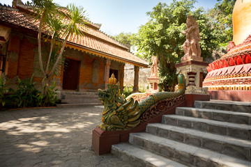 Stairs carved with Hindu creature