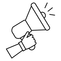 hand with megaphone sound